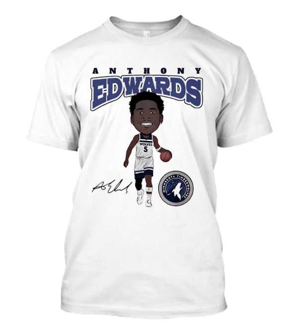Anthony Edwards Minnesota Timberwolves NBA Hardwood Comic T-Shirt