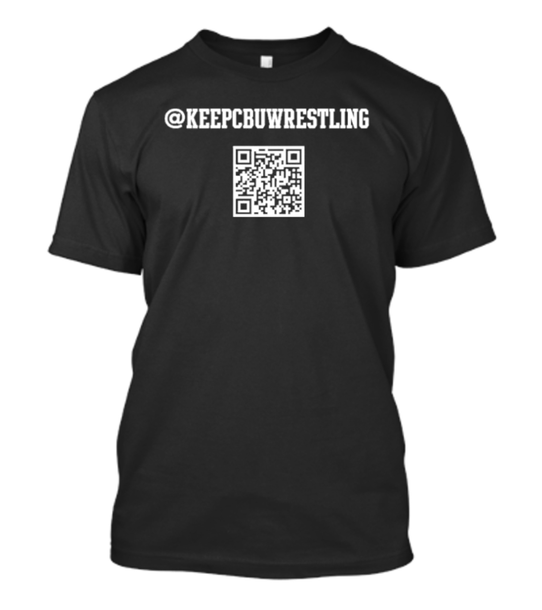 Keep CBU Wrestling QR Code Opposing Teams T-Shirt