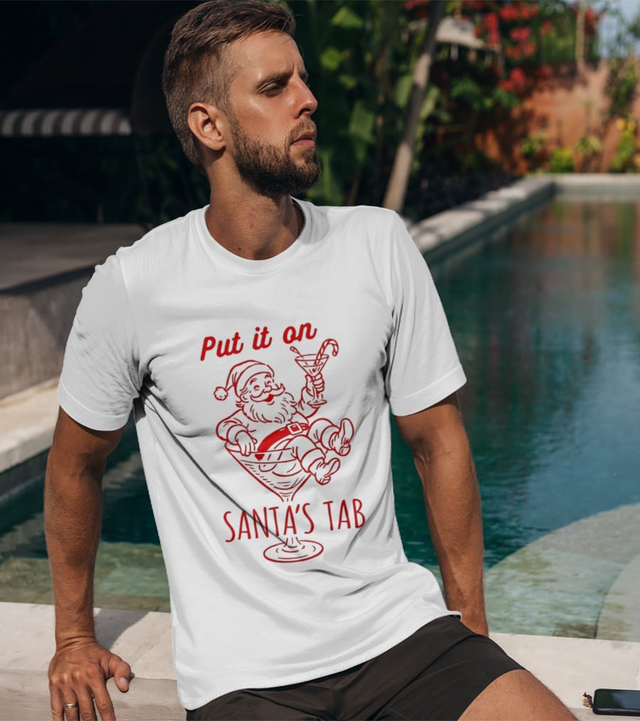 Put It On Santa's Tab Christmas Cheer T-Shirt