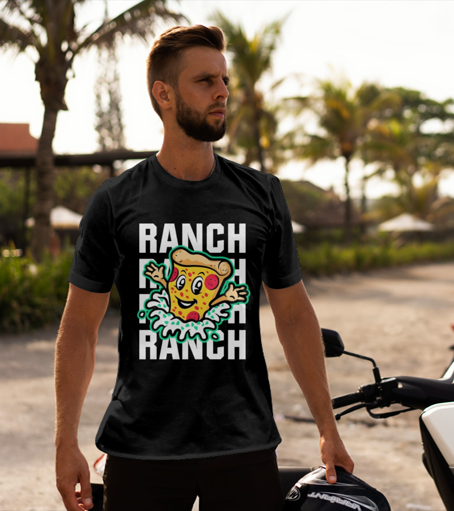 Tulsa Ranch Dippers Pizza With Ranch Splash T-Shirt