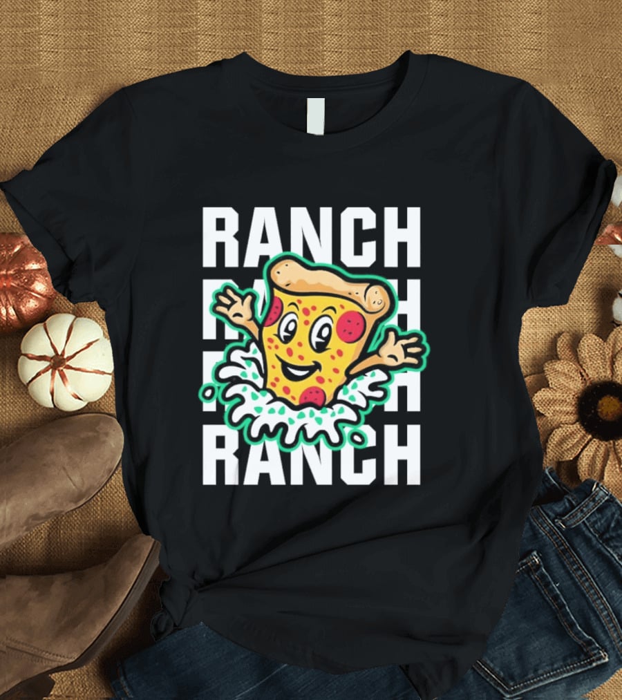 Tulsa Ranch Dippers Pizza With Ranch Splash T-Shirt