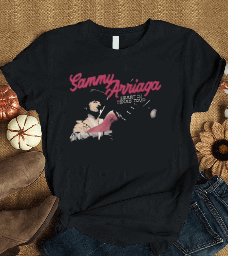 Sammy Arriaga Heart In Texas Tour Cowboy Boot Desert Scene T-Shirt