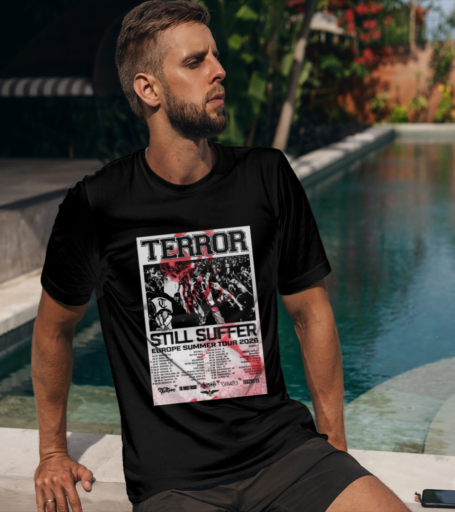 TERROR Still Suffer Europe Summer Tour 2026 With Stick To Your Guns And The Ghost Inside T-Shirt
