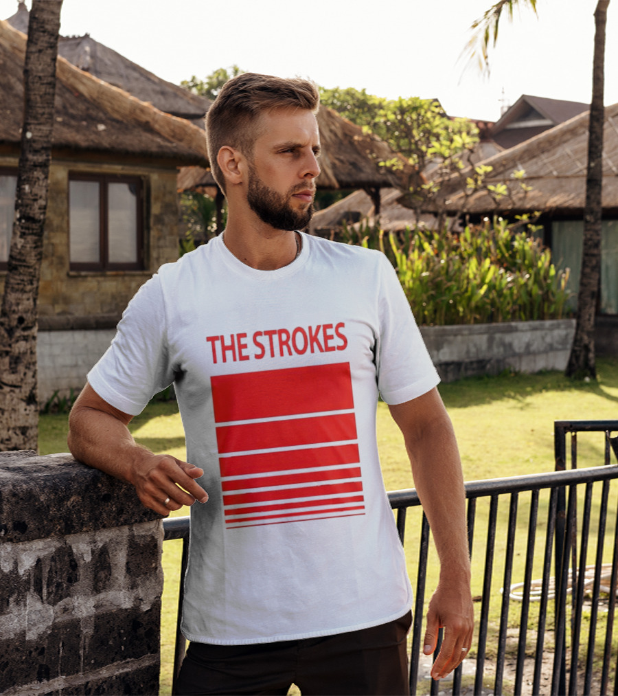 The Strokes 2026 Tour San Francisco Bold Red Stripes T-Shirt
