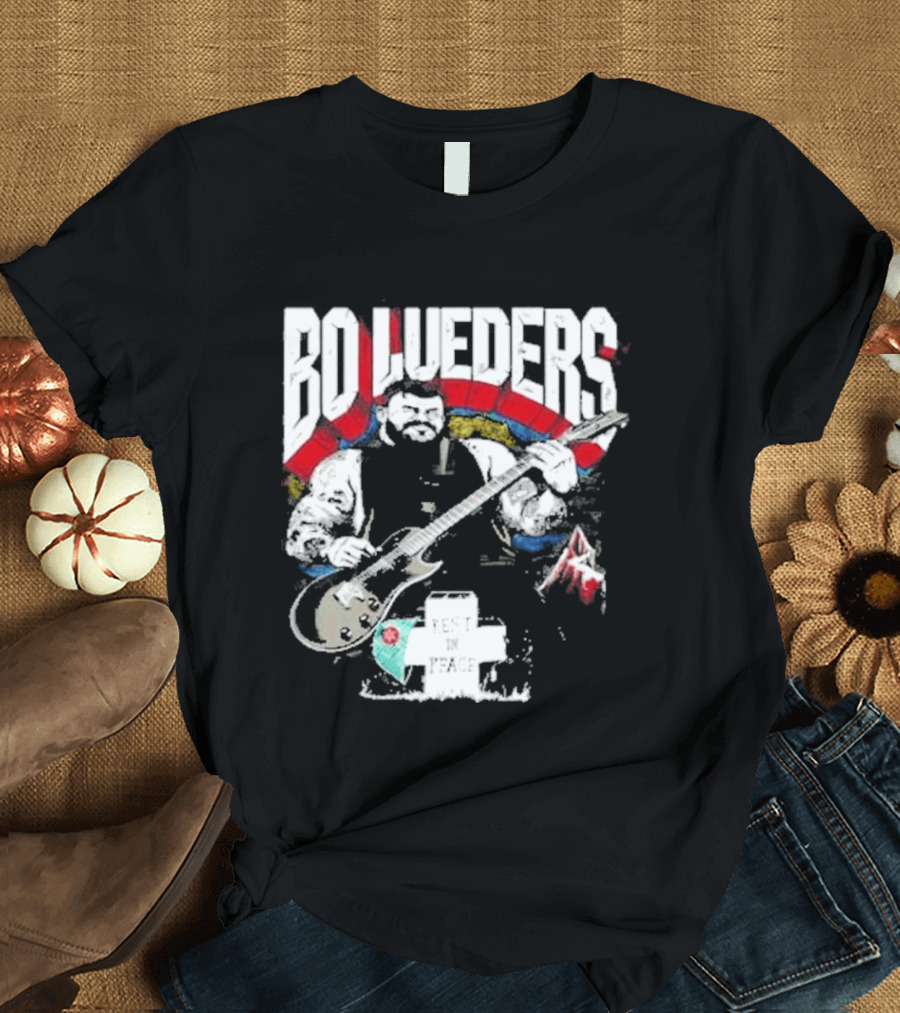 Bo Lueders Guitar Tribute Edgemen Rest In Peace T-Shirt