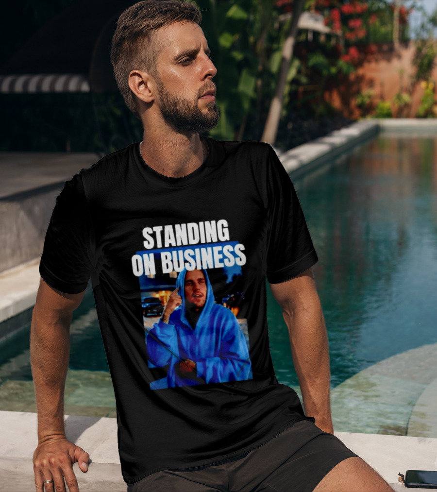Standing On Business Blue Image T-Shirt