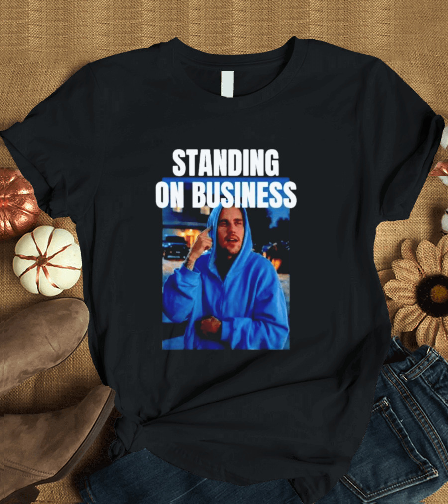 Standing On Business Blue Image T-Shirt