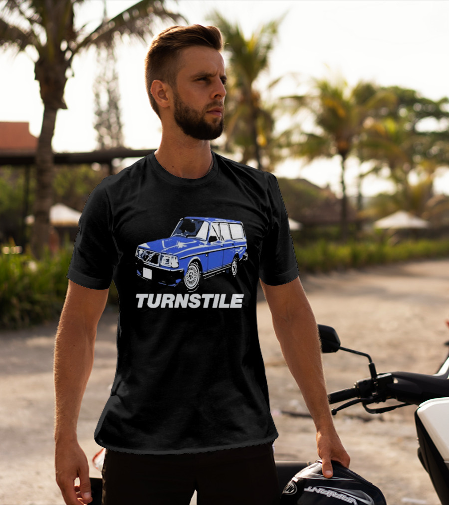 Turnstile Oversized Blue Car T-Shirt