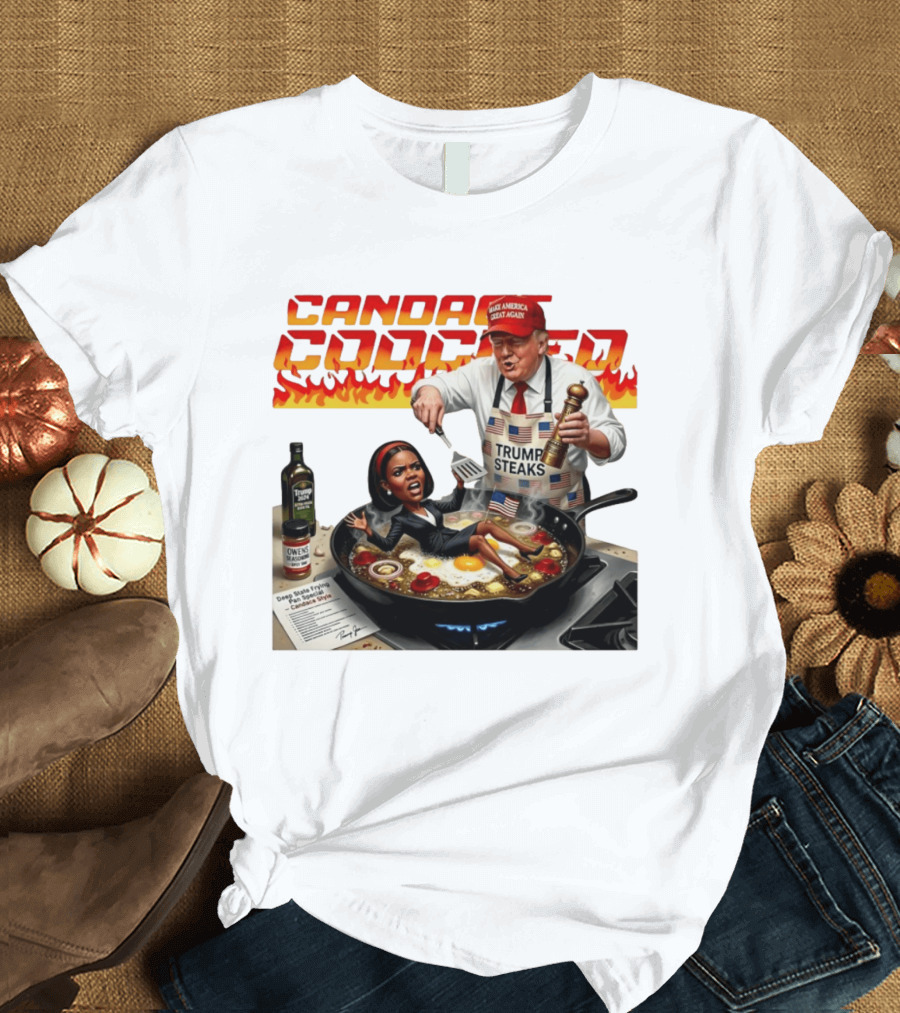 Candace Cooked Meme Trump Steaks Frying Pan Comedy T-Shirt