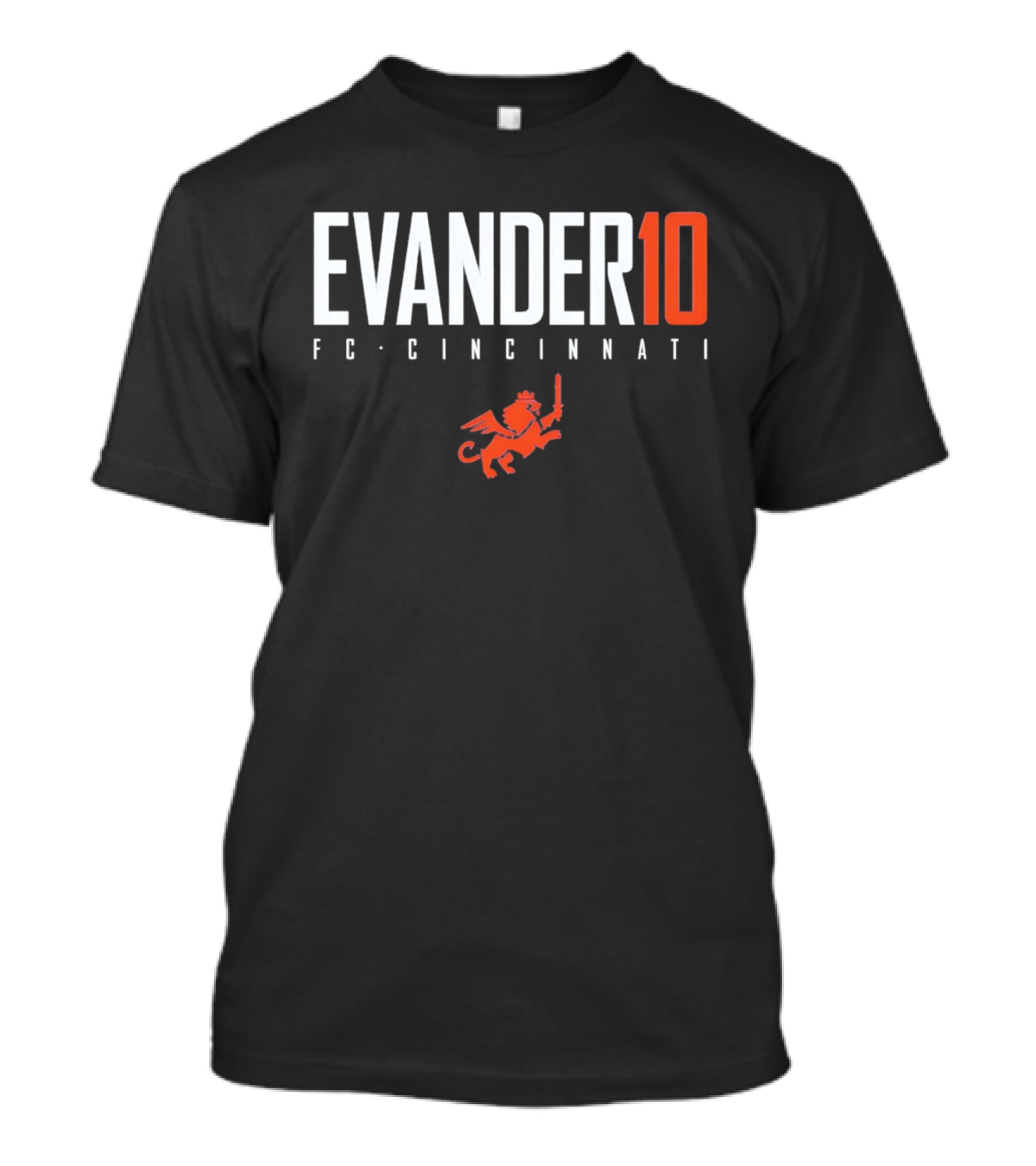 Evander 10 FC Cincinnati Lion Winged Sword T-Shirt