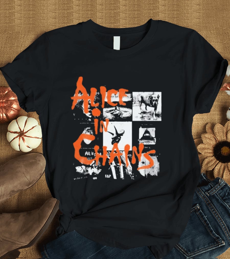 Alice In Chains Grunge Band Album Artwork Compilation T-Shirt