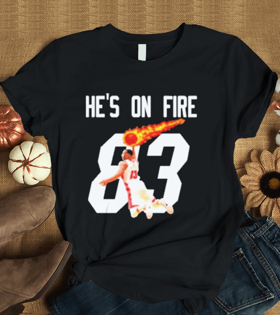 Bam Adebayo 83 Points He's On Fire Dunk Basketball T-Shirt
