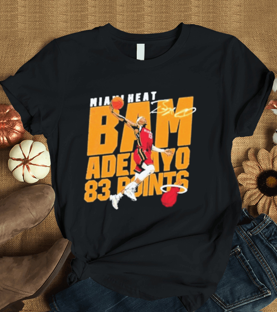 Miami Heat Bam Adebayo Slam Dunk 83 Points T-Shirt
