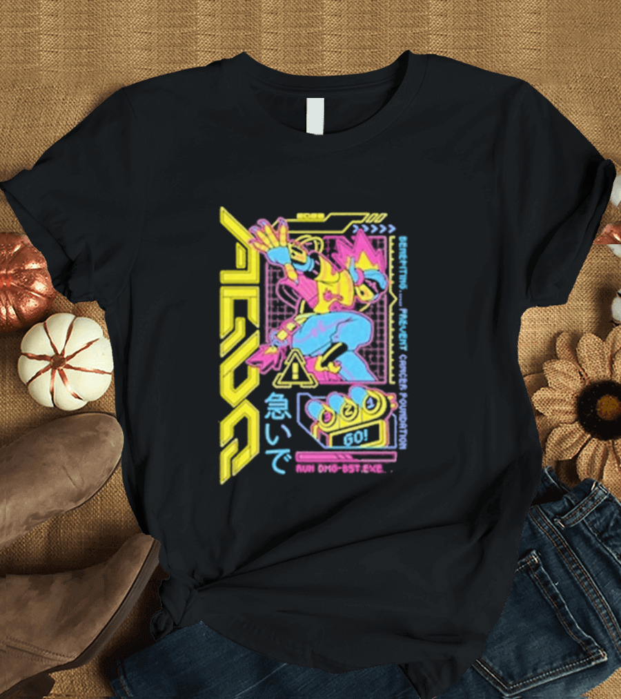 The Yetee AGDQ 26 Neon Anime Mech Retro Japanese T-Shirt