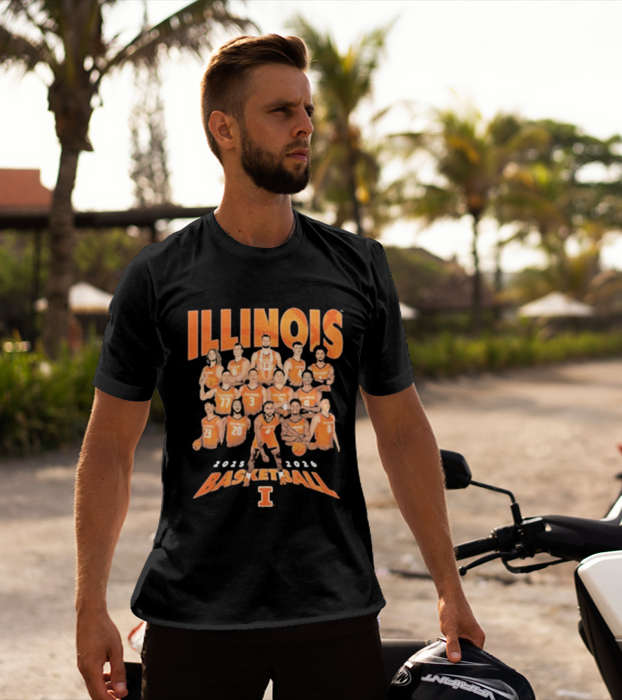Illinois Basketball 2025 2026 Roster Players T-Shirt