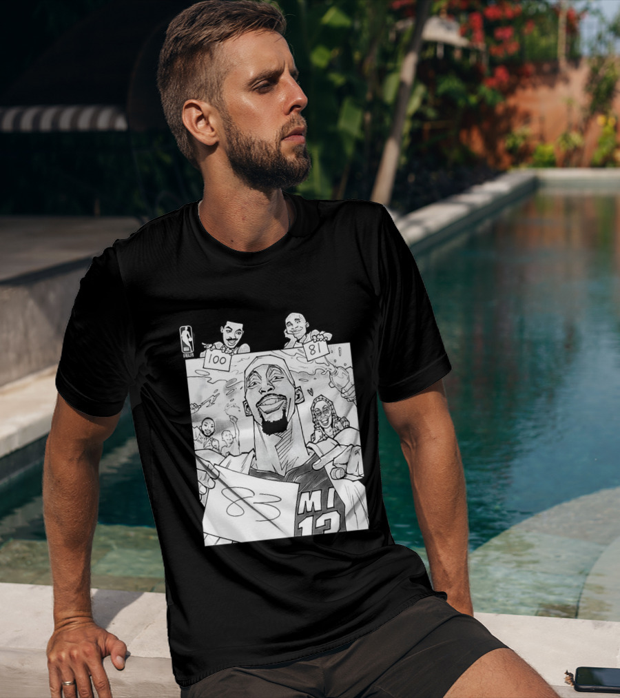 Bam Adebayo 83 Points Wilt Bam Kobe 2nd Highest Scoring Game NBA History Cartoon Miami 13 T-Shirt