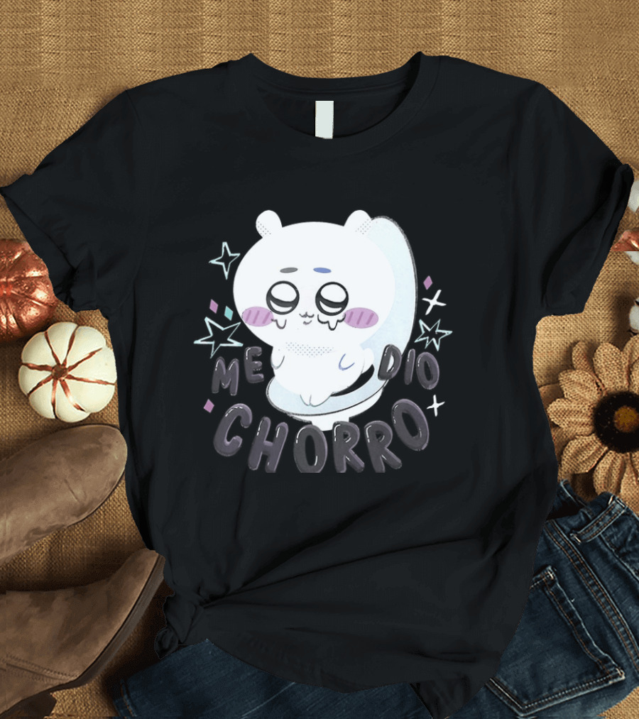 Hachiware Me Dio Chorro Chiikawa Cute Character Expression T-Shirt