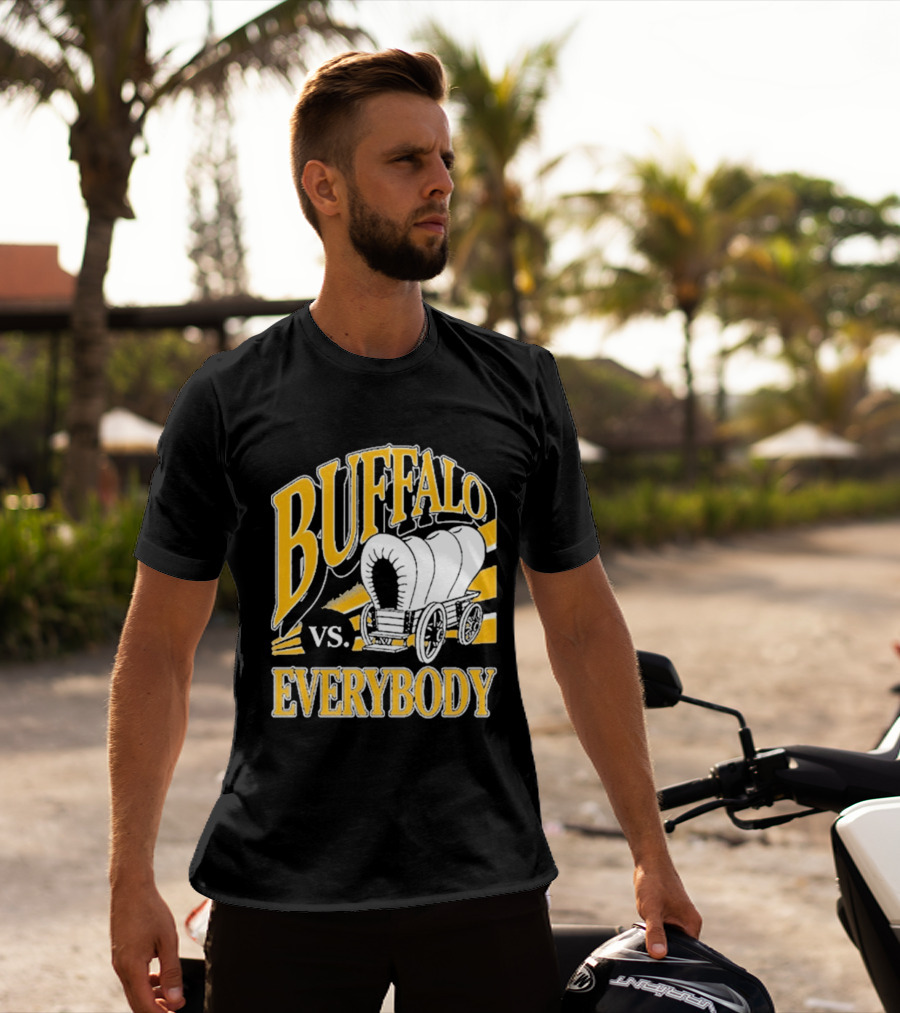 Buffalo Vs. Everybody Spittin' Chiclets Covered Wagon T-Shirt