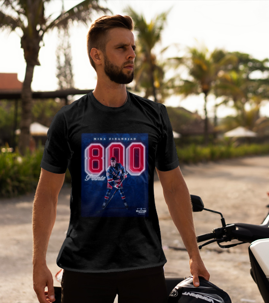 Mika Zibanejad 800 Points New York Rangers Milestone Moment T-Shirt