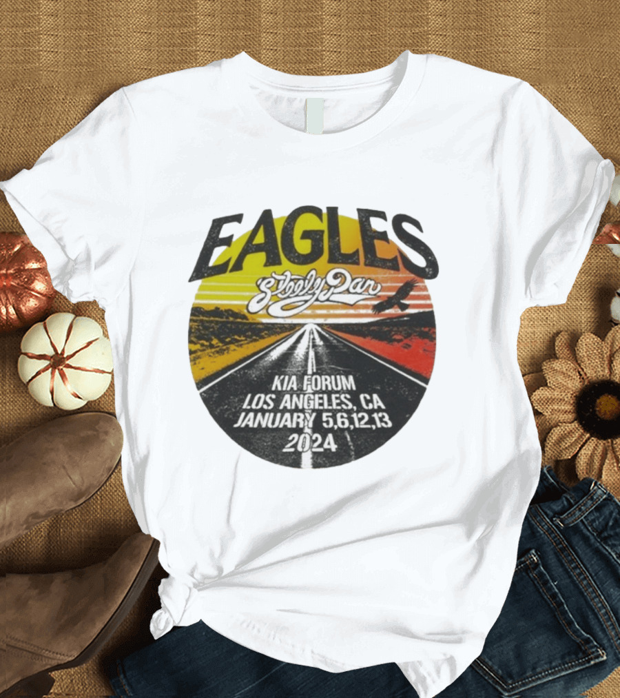 Eagles Steely Dan Kia Forum Los Angeles January 2024 Tour T-Shirt