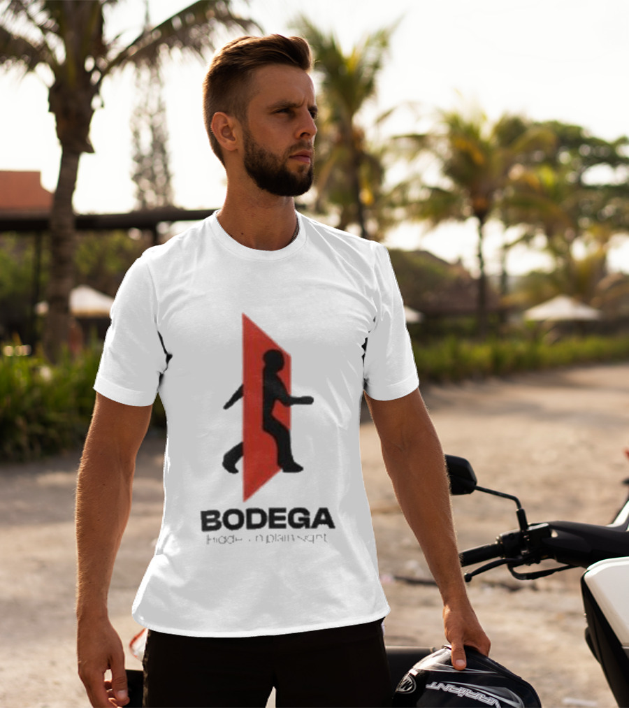 Bodega Doors Of Perception Person Walking Through Red Portal T-Shirt