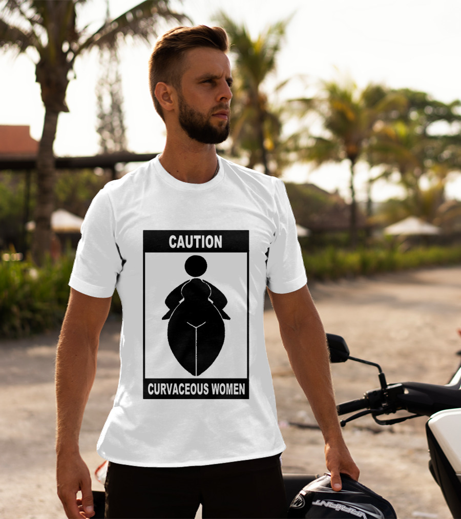 Caution Curvaceous Women Silhouette Warning T-Shirt