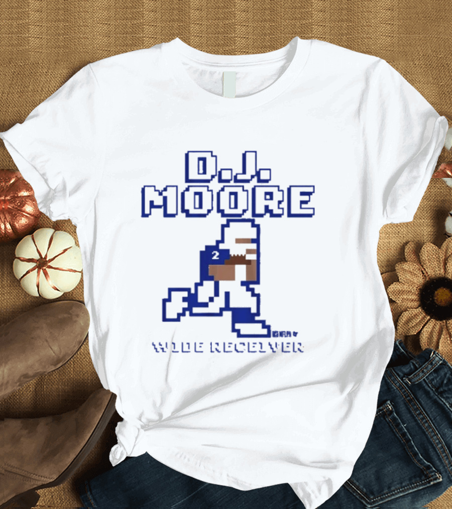 D.J. Moore Wide Receiver Retro Video Game T-Shirt