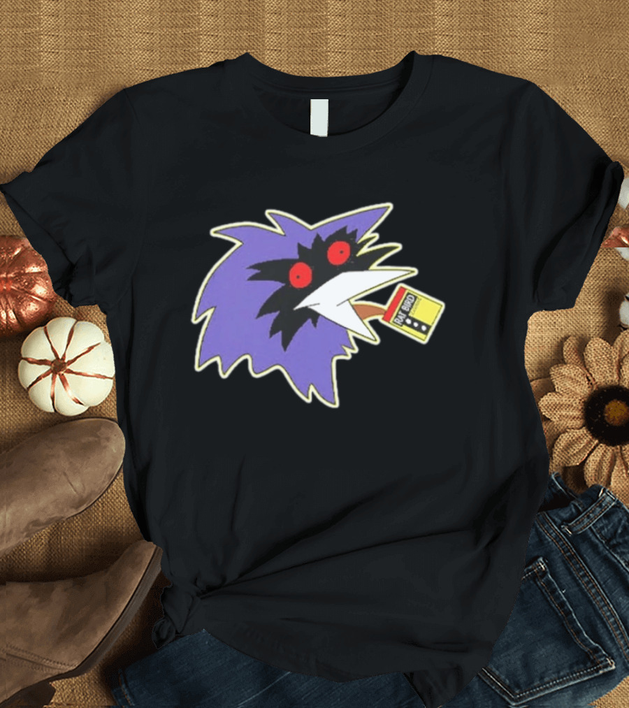 Rat Bird Old Bay Seasoning Meme Yellow Box Purple Creature Red Eyes T-Shirt