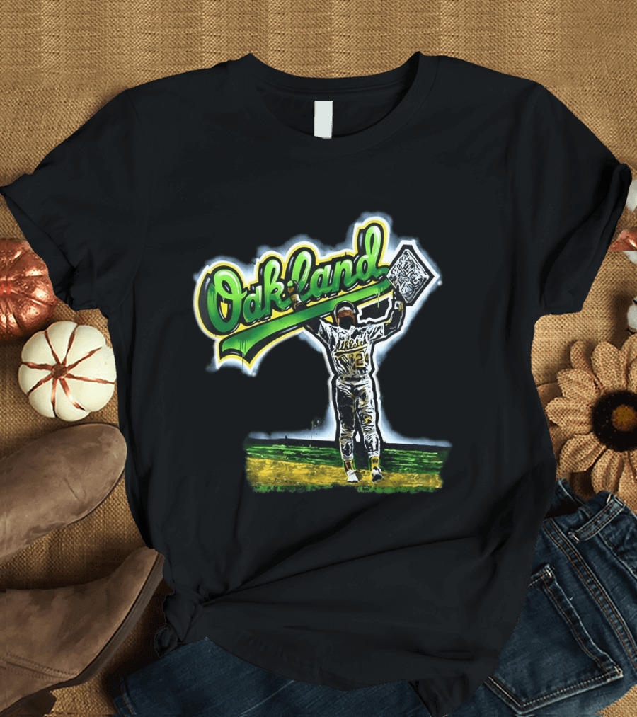 Oakland Athletics Rickey Henderson Celebration T-Shirt