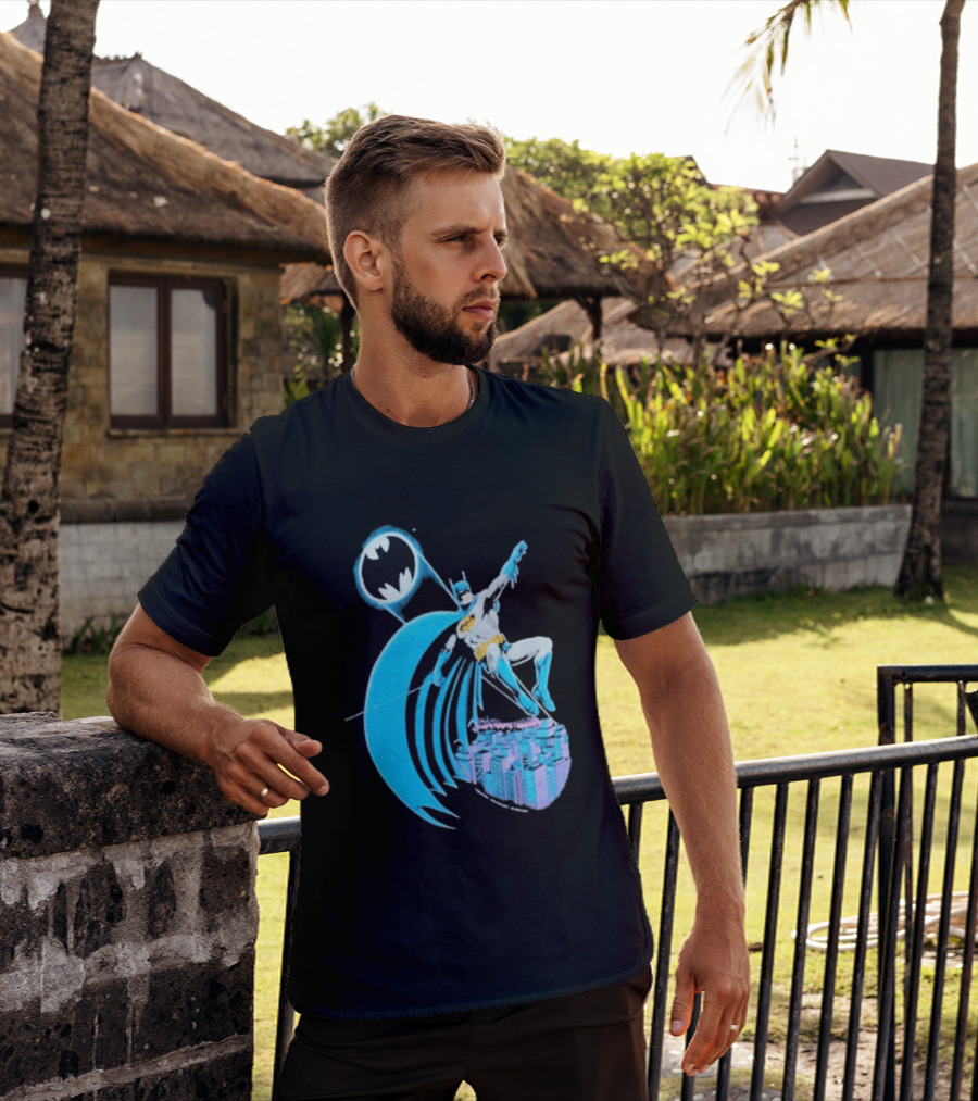 Wyco 1988 Batman DC Comics Retro Hero Gotham City Scene T-Shirt