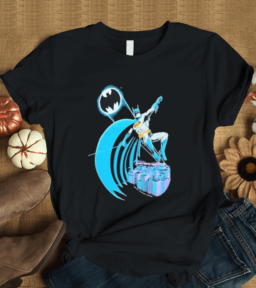 Wyco 1988 Batman DC Comics Retro Hero Gotham City Scene T-Shirt