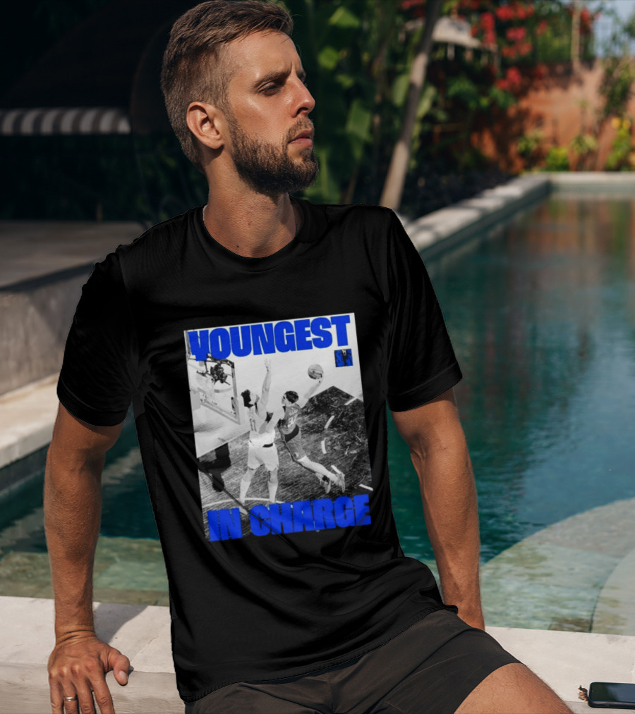 Youngest In Charge Cooper Flagg Dallas Mavericks Dunk T-Shirt