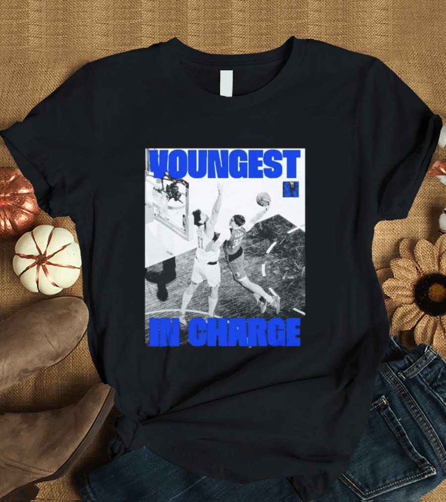 Youngest In Charge Cooper Flagg Dallas Mavericks Dunk T-Shirt