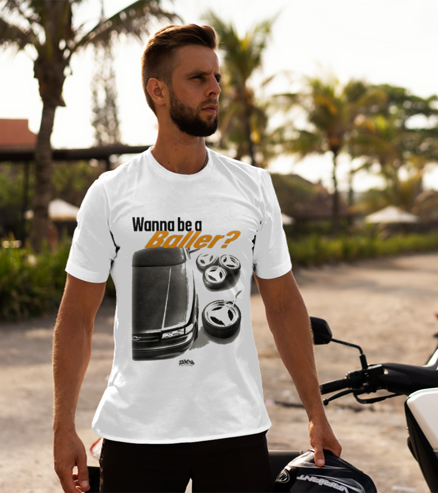 Wanna Be A Baller Chevy Car With Tires T-Shirt