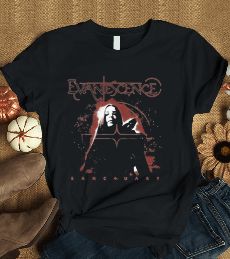 Evanescence High Contrast Red Sanctuary Album T-Shirt
