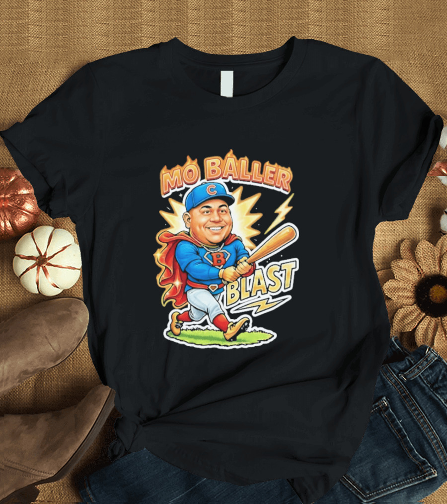 Mo Baller Blast Superhero Baseball Power T-Shirt
