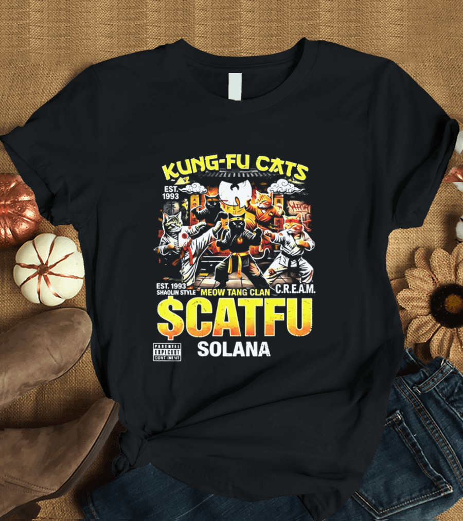 Kung Fu Cats Meow Tang Clan Catfu Solana C.R.E.A.M. T-Shirt
