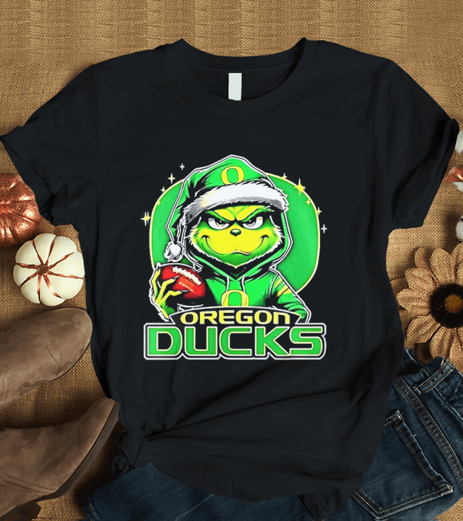Santa Grinch Oregon Ducks Christmas 2025 T-Shirt