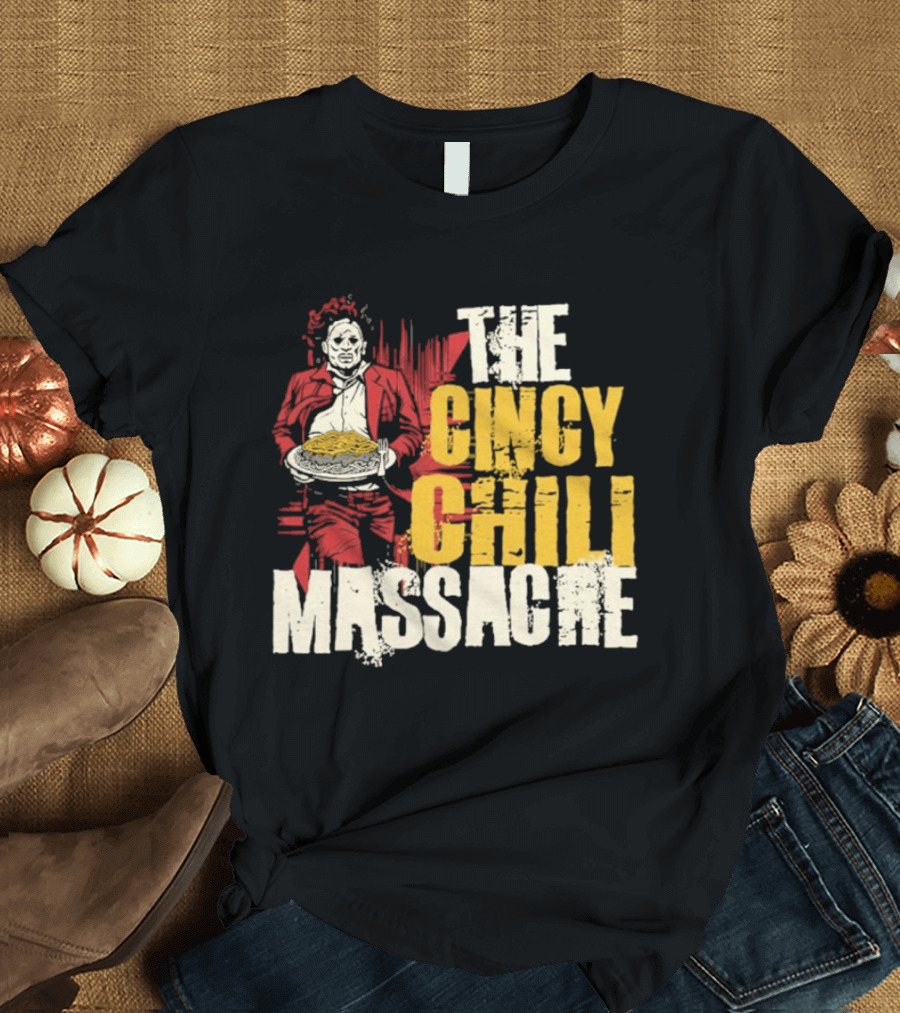 The Cincy Chili Massacre Horror Theme Cincinnati Food T-Shirt