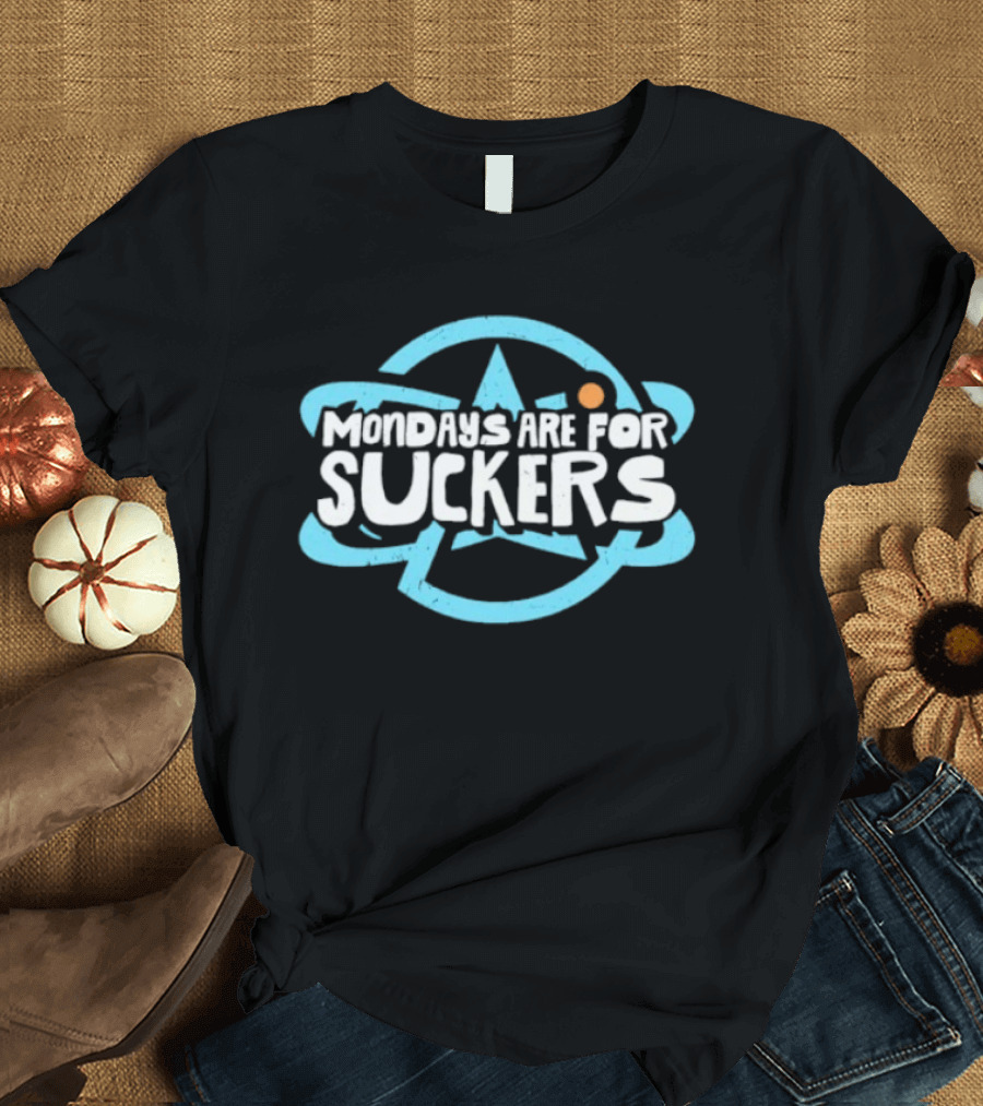 Mondays Are For Suckers Retro Atomic Starburst T-Shirt