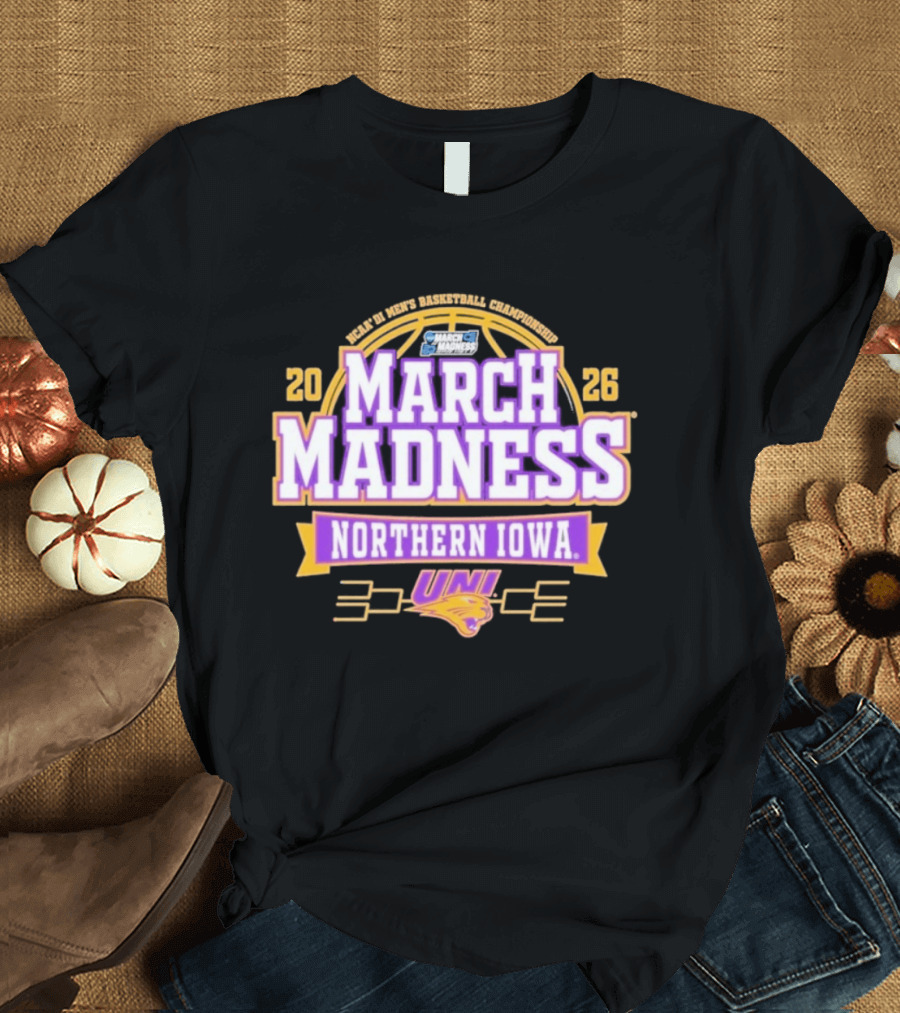 Northern Iowa Panthers 2026 NCAA DI Men's Basketball March Madness Bound Championship T-Shirt