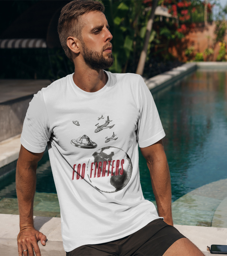 Foo Fighters UFO Earth And Aircraft Encounter T-Shirt