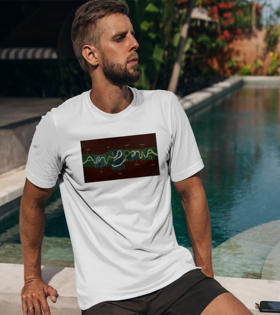 Amazonia Amazon River Map 2026 Peru Anavilhanas Mapará Teotônio Rondônia Amupá Açu Amacá T-Shirt