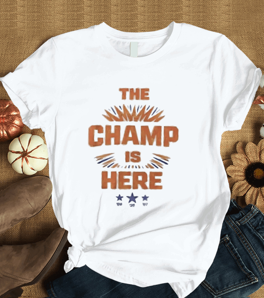 Florida Victorious The Champ Is Here Stars And Stripes Orange Blue T-Shirt