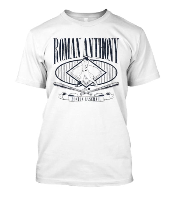 Roman Anthony Diamond Standouts Baseball Crossed Bats Oval T-Shirt