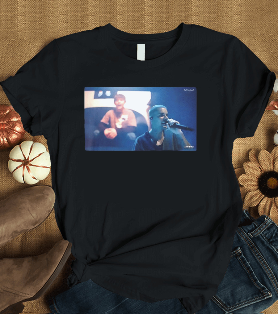 Justin Bieber Live Coachella Performance Iconic Concert Moment T-Shirt