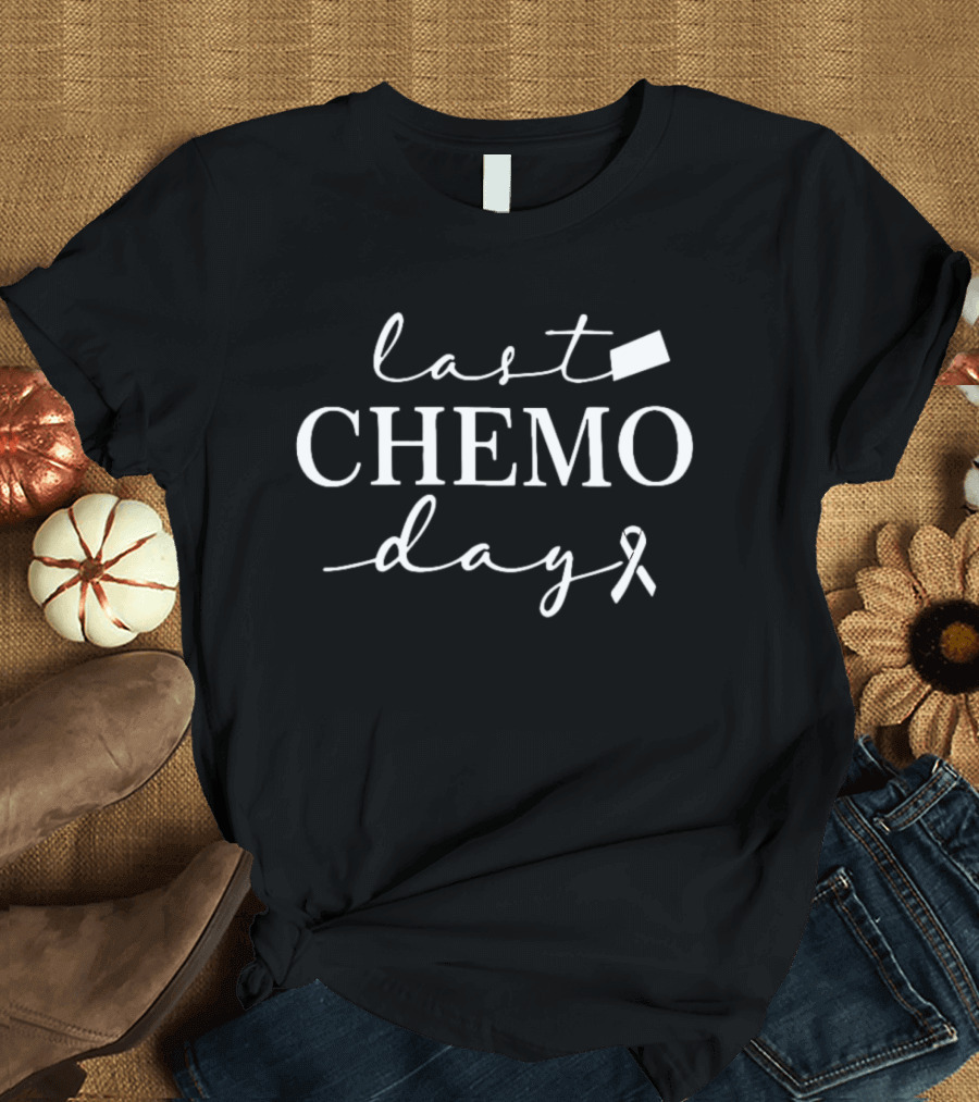 Last Chemo Day Cancer Ribbon Celebration T-Shirt