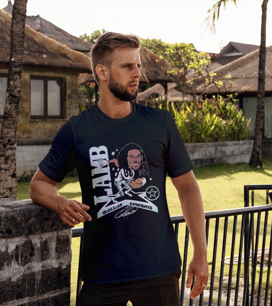 CeeDee Lamb Dallas Cowboys Star Caricature T-Shirt