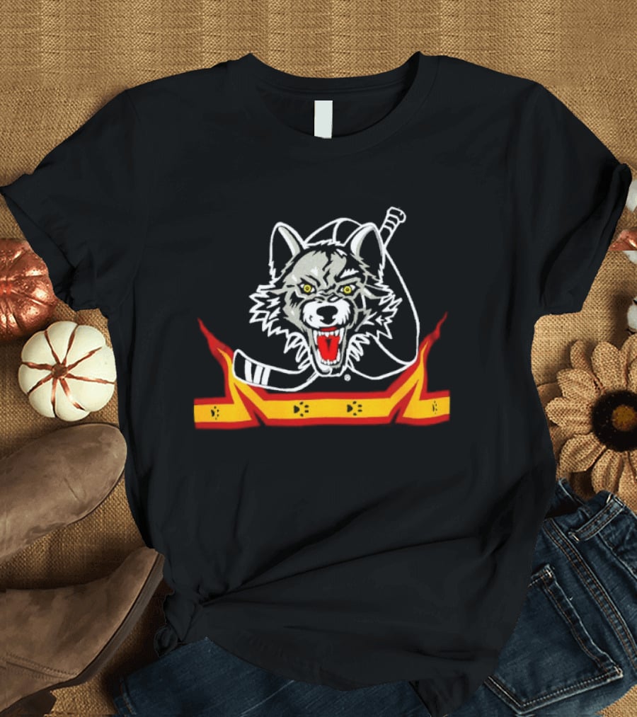 Chicago Wolves 2002 Throwback Hockey Wolfhead T-Shirt