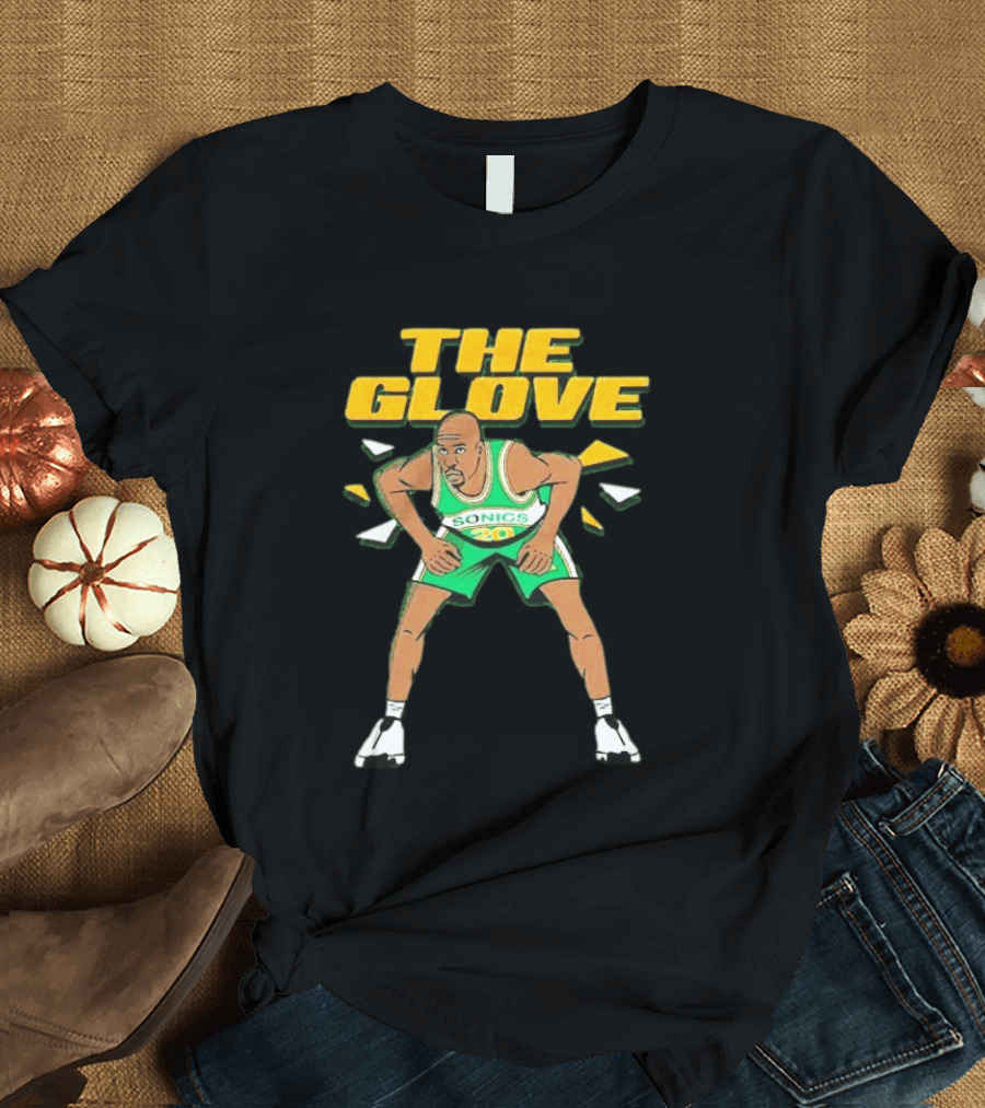 Seattle Sonics The Glove Gary Payton 20 Hall Of Famer Basketball Legend T-Shirt